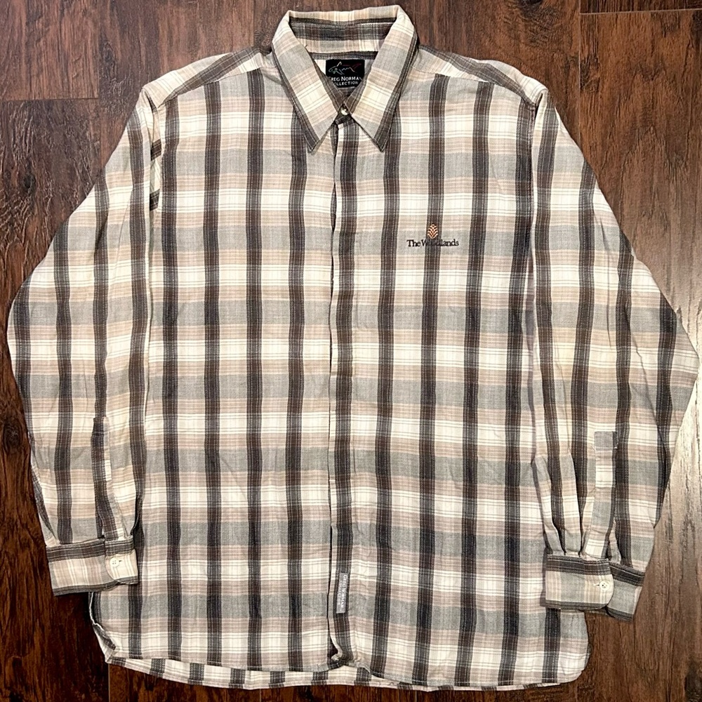Greg Norman Collection The Woodlands Flannel Button Down Shirt